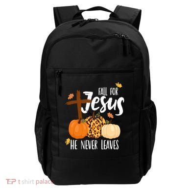 Fall For Jesus He Never Leaves Cross Pumpkin Backpack