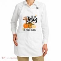 Fall For Jesus He Never Leaves Cross Pumpkin Apron thumb 2