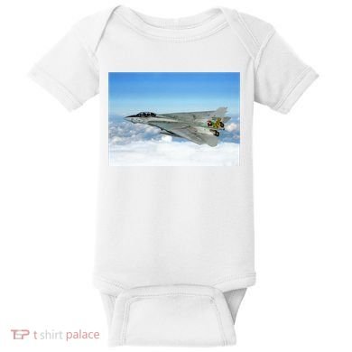 F14 Fighter Jet Baby Bodysuit