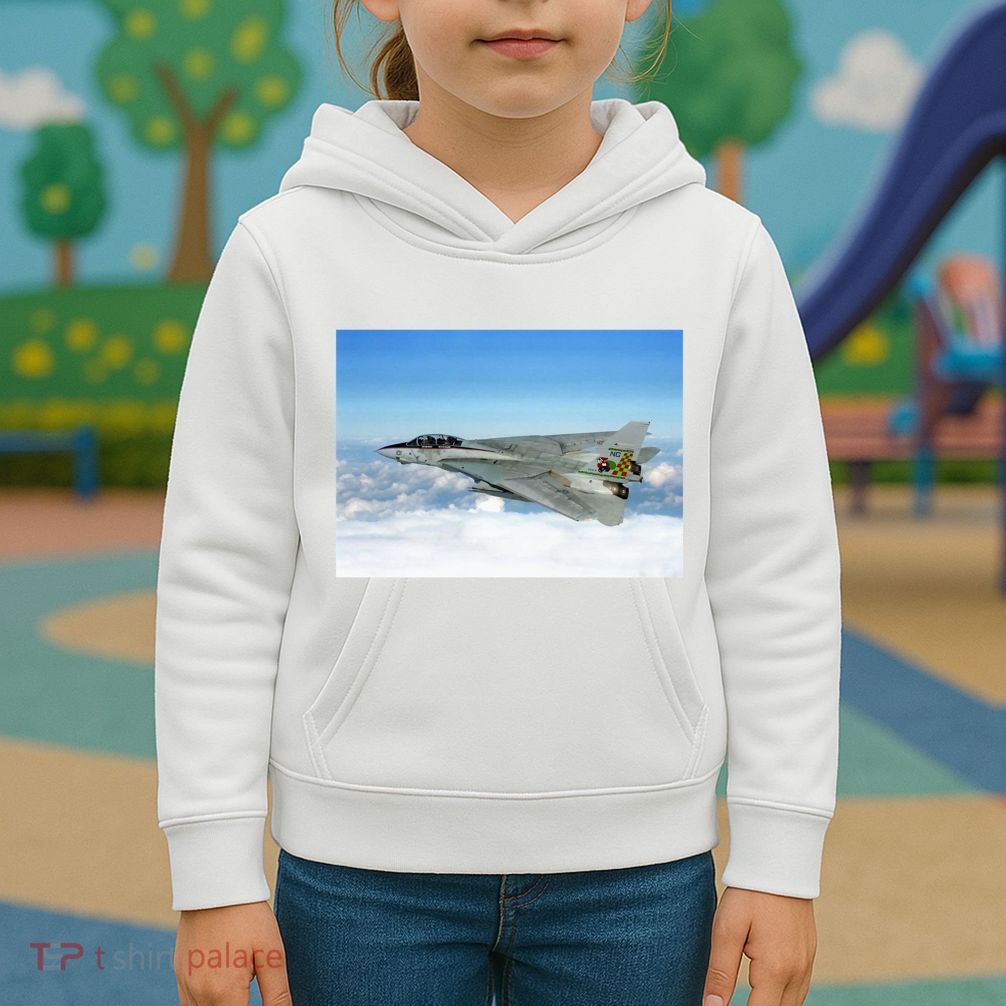 F14 Fighter Jet Kids Hoodie