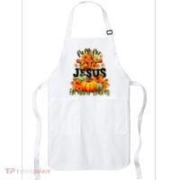 Fall For Jesus He Never Leaves Halloween Autumn Thanksgiving Apron thumb 0
