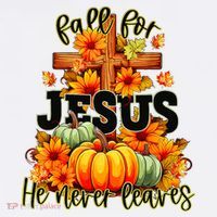 Fall For Jesus He Never Leaves Halloween Autumn Thanksgiving Women's Hoodie thumb 2