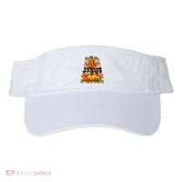 Fall For Jesus He Never Leaves Halloween Autumn Thanksgiving Visor thumb 0