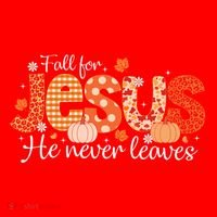 Fall For Jesus He Never Leaves Christian Thanksgiving Santa Hat thumb 1
