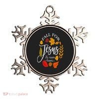 Fall For Jesus He Never Leaves Pumpkin Thanksgiving Ornament thumb 0