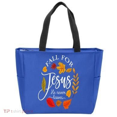 Fall For Jesus He Never Leaves Pumpkin Thanksgiving Tote Bag