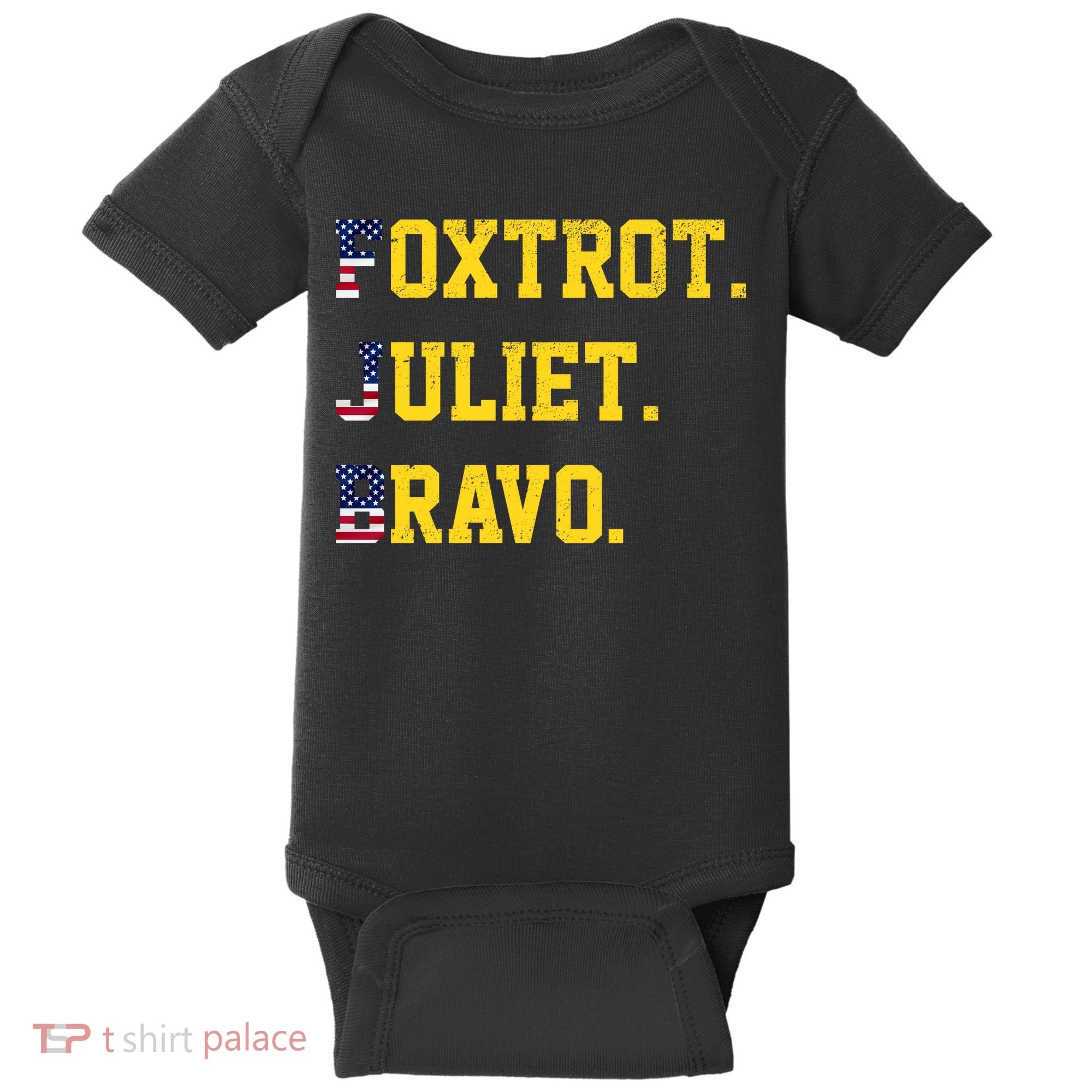 FJB Foxtrout Juliet Bravo USA Pro American America Baby Bodysuit