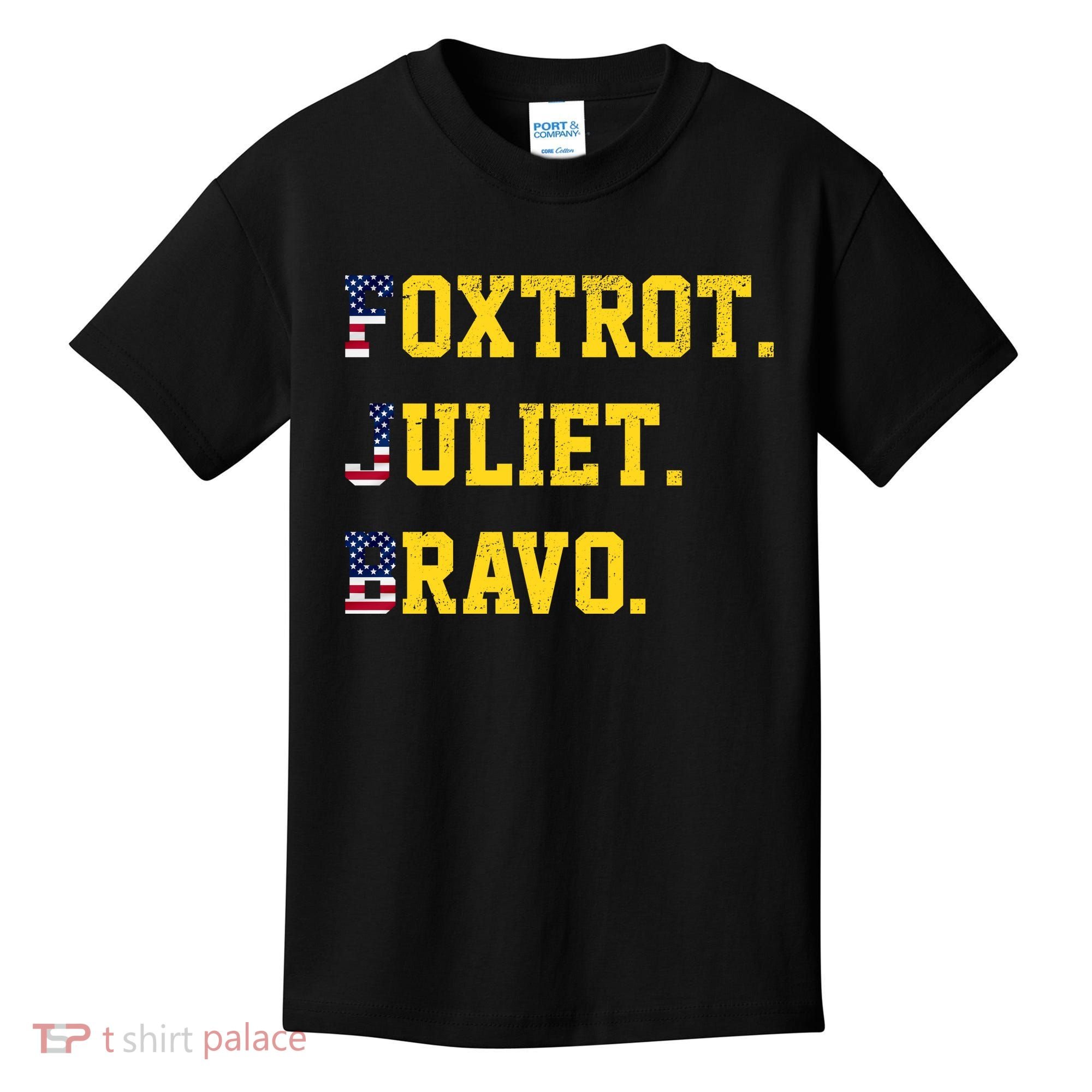 FJB Foxtrout Juliet Bravo USA Pro American America Kids T-Shirt