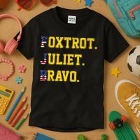 FJB Foxtrout Juliet Bravo USA Pro American America Kids T-Shirt thumb 3