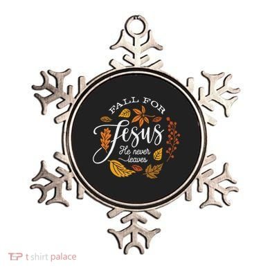 Fall For Jesus He Never Leaves Ornament