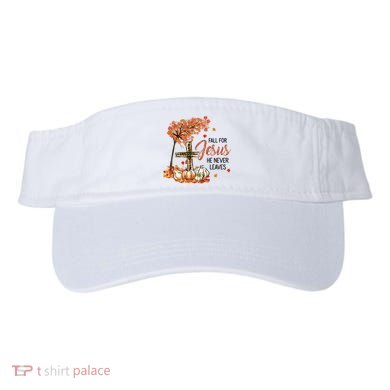 Fall For Jesus He Never Leaves Pumpkin Autumn Thanksgiving Visor