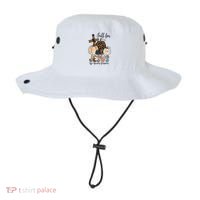 Fall for Jesus He Never Leaves Christian Faith Jesus Autumn Bucket Hat thumb 0