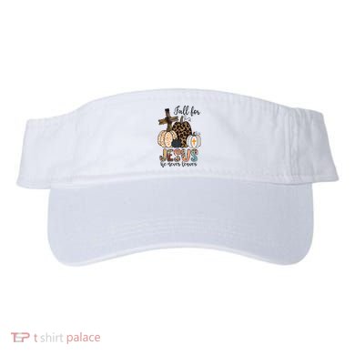Fall for Jesus He Never Leaves Christian Faith Jesus Autumn Visor