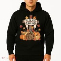 Fall For Jesus Thanksgiving Autumn Hoodie thumb 2