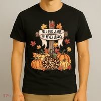 Fall For Jesus Thanksgiving Autumn T-Shirt thumb 3
