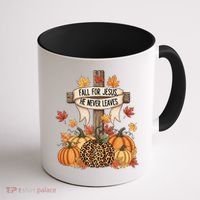 Fall For Jesus Thanksgiving Autumn Coffee Mug thumb 1