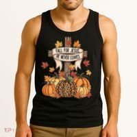 Fall For Jesus Thanksgiving Autumn Tank Top thumb 3
