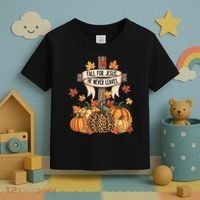 Fall For Jesus Thanksgiving Autumn Toddler T-Shirt thumb 3