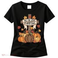 Fall For Jesus Thanksgiving Autumn Women's T-Shirt thumb 0
