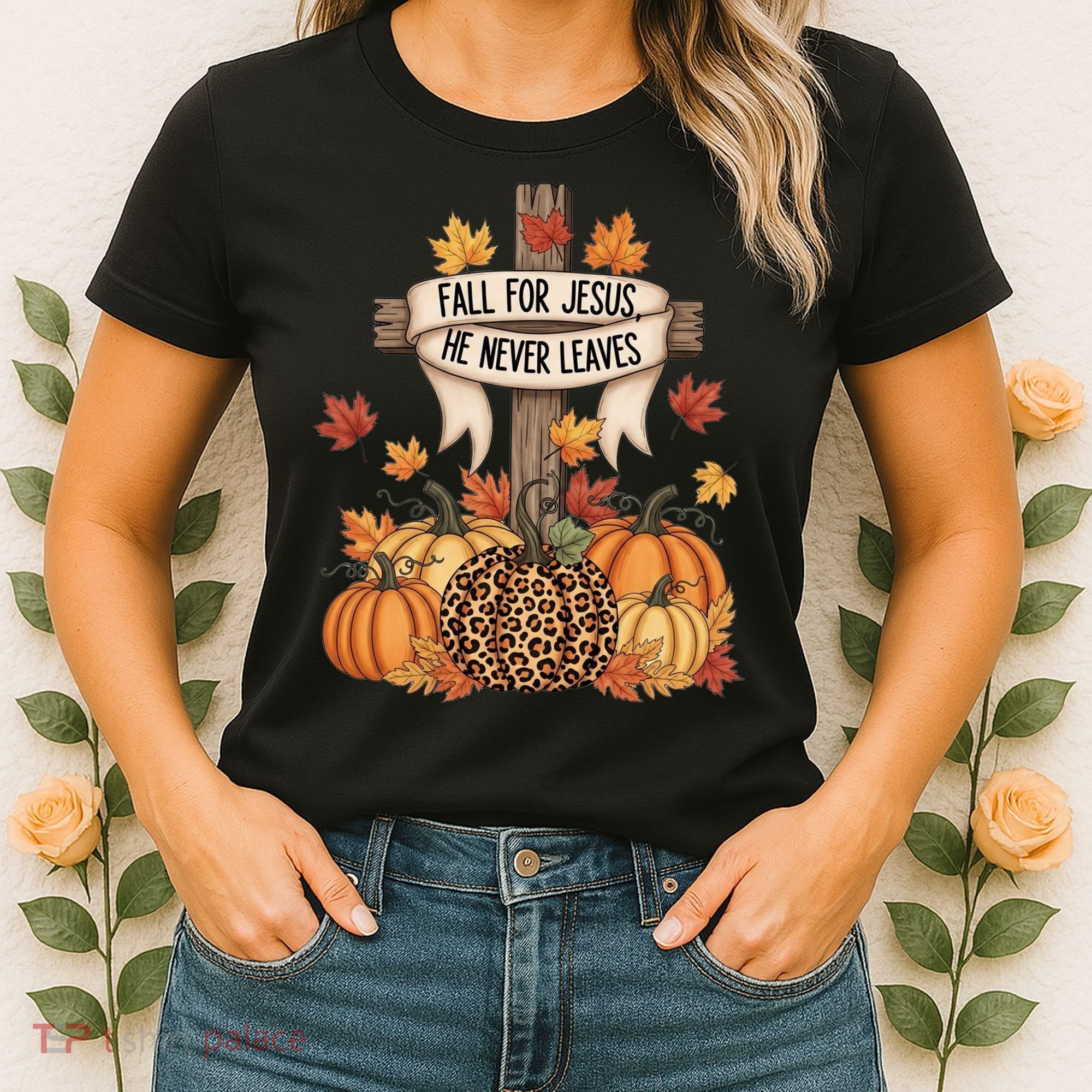 Fall For Jesus Thanksgiving Autumn Women's T-Shirt