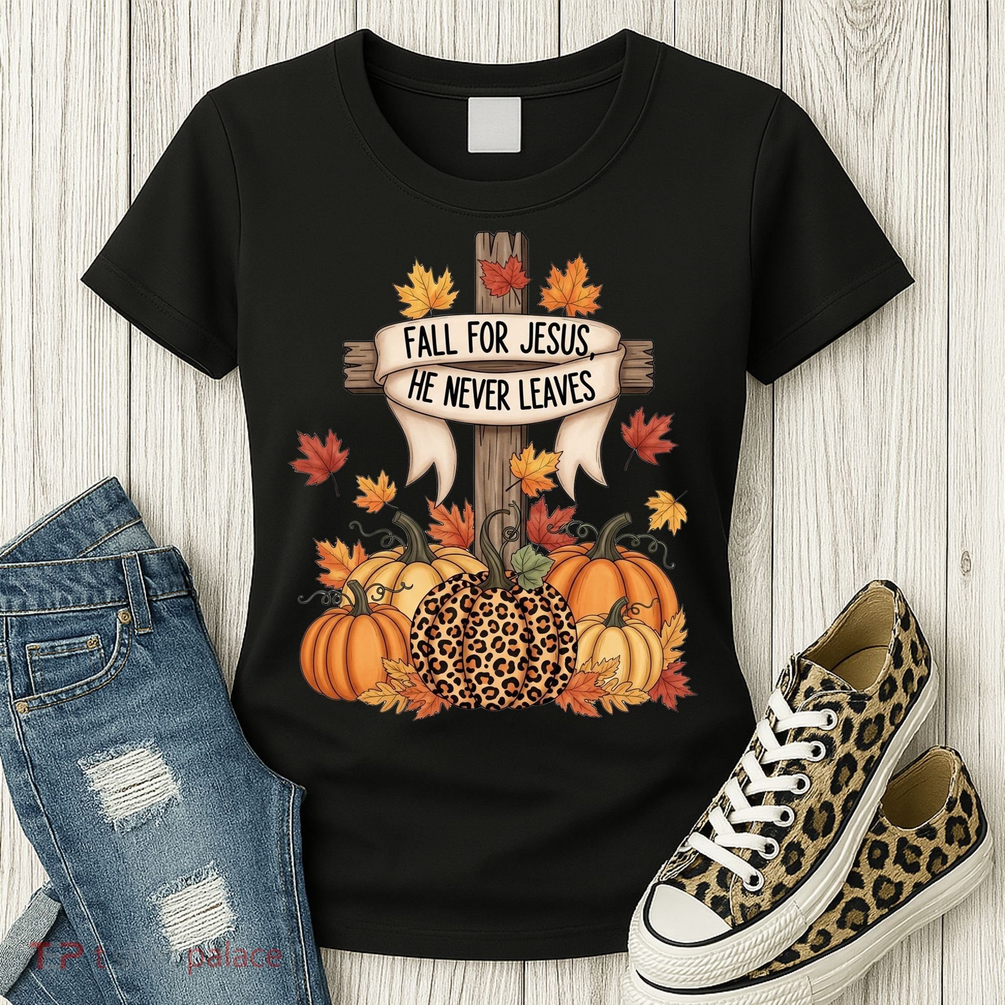 Fall For Jesus Thanksgiving Autumn Women's T-Shirt
