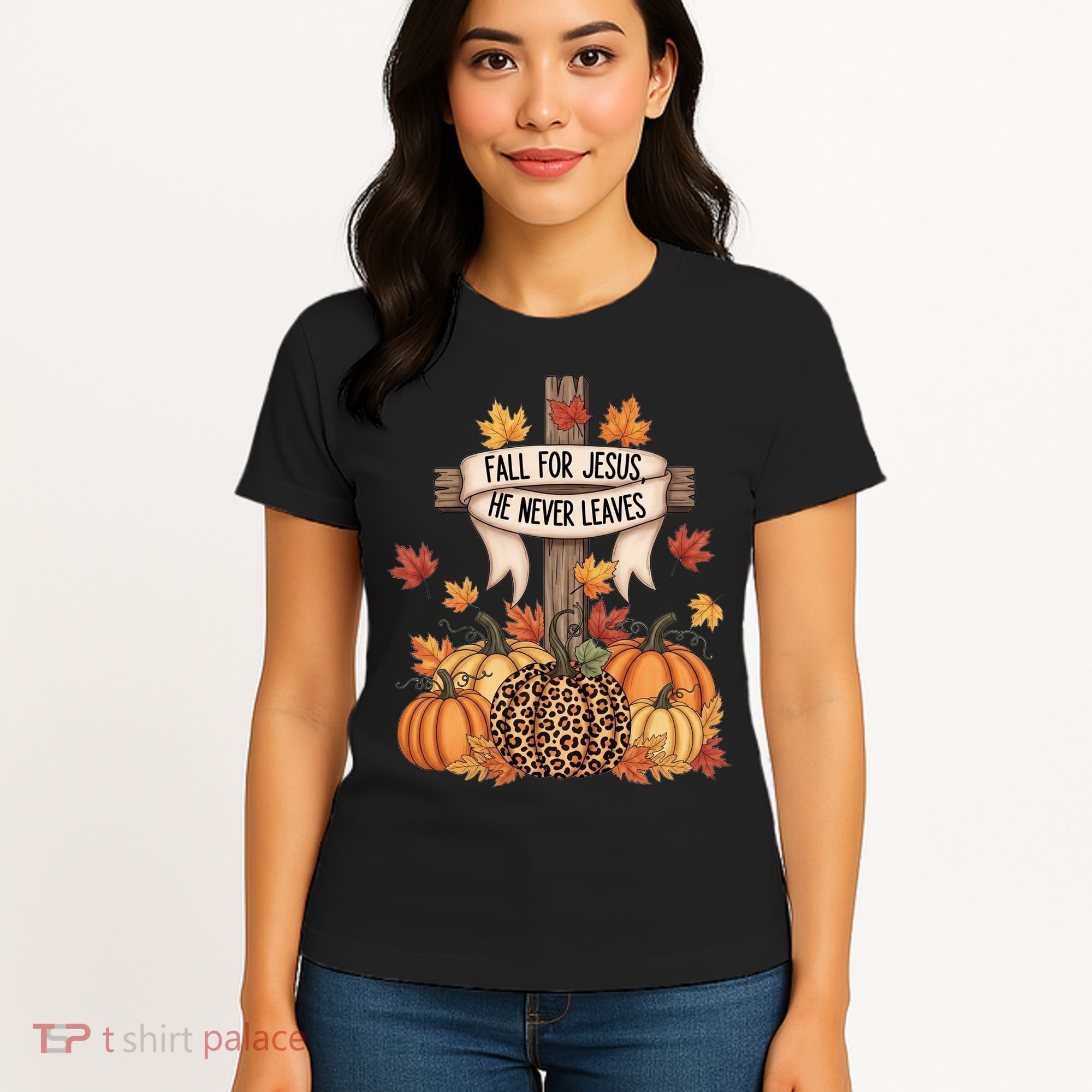 Fall For Jesus Thanksgiving Autumn Women's T-Shirt