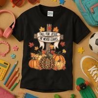 Fall For Jesus Thanksgiving Autumn Kids T-Shirt thumb 3