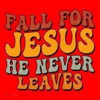 Fall For Jesus He Never Leaves Christian Faith Thanksgiving Gift Santa Hat thumb 1
