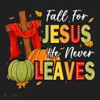 Fall For Jesus He Never Leaves Autumn Religious Christian Beanie thumb 2