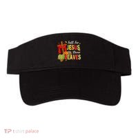 Fall For Jesus He Never Leaves Autumn Religious Christian Visor thumb 0