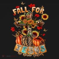 Fall For Jesus He Never Leaves Pumpkin Sunflower Christian Bucket Hat thumb 4