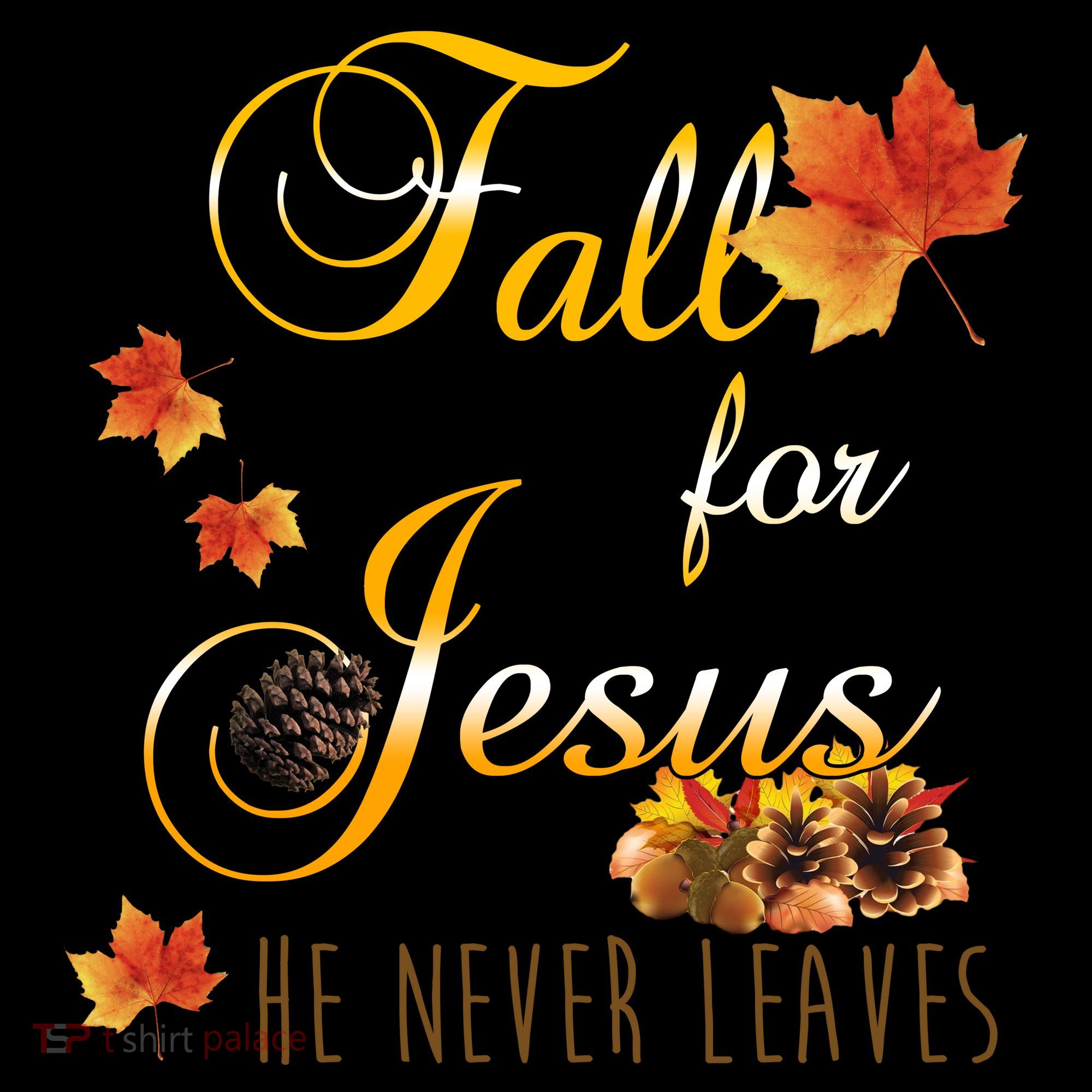 Fall For Jesus He Never Leaves Christian Autumn Season Coffee Mug