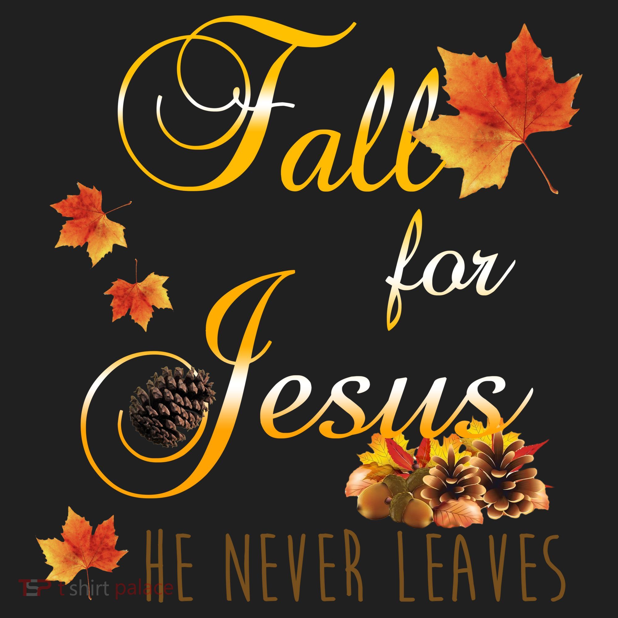 Fall For Jesus He Never Leaves Christian Autumn Season Beanie