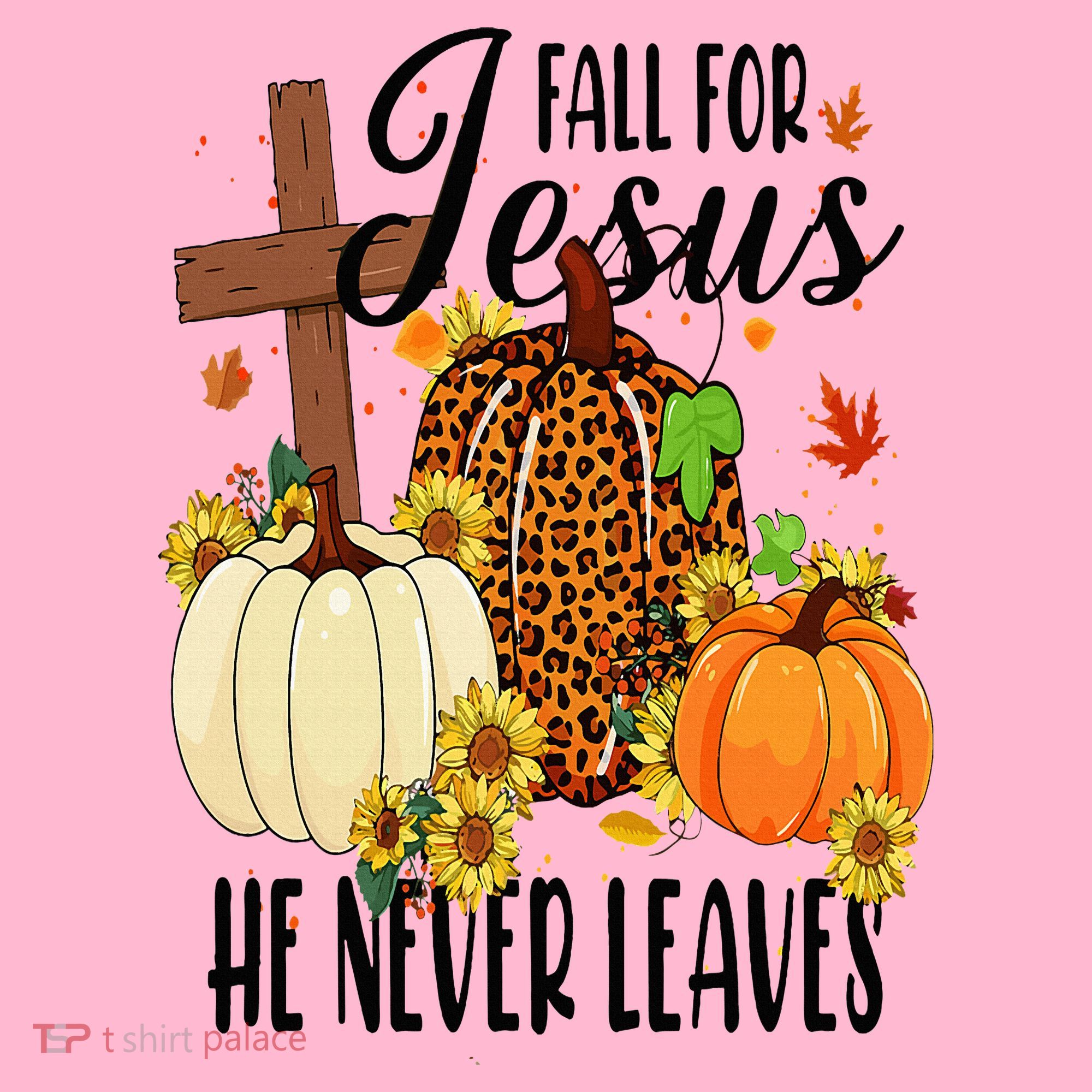 Fall For Jesus He Never Leaves Christian Autumn Thanksgiving  Coaster