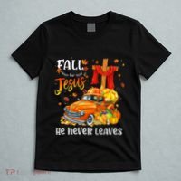 Fall For Jesus He Never Leaves Cross Jesus Christian Lover T-Shirt thumb 5