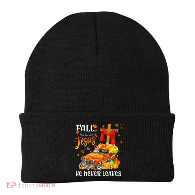 Fall For Jesus He Never Leaves Cross Jesus Christian Lover Beanie