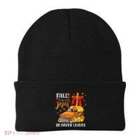 Fall For Jesus He Never Leaves Cross Jesus Christian Lover Beanie thumb 0