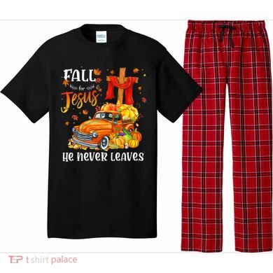 Fall For Jesus He Never Leaves Cross Jesus Christian Lover Pajama Set