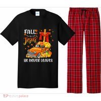 Fall For Jesus He Never Leaves Cross Jesus Christian Lover Pajama Set thumb 0