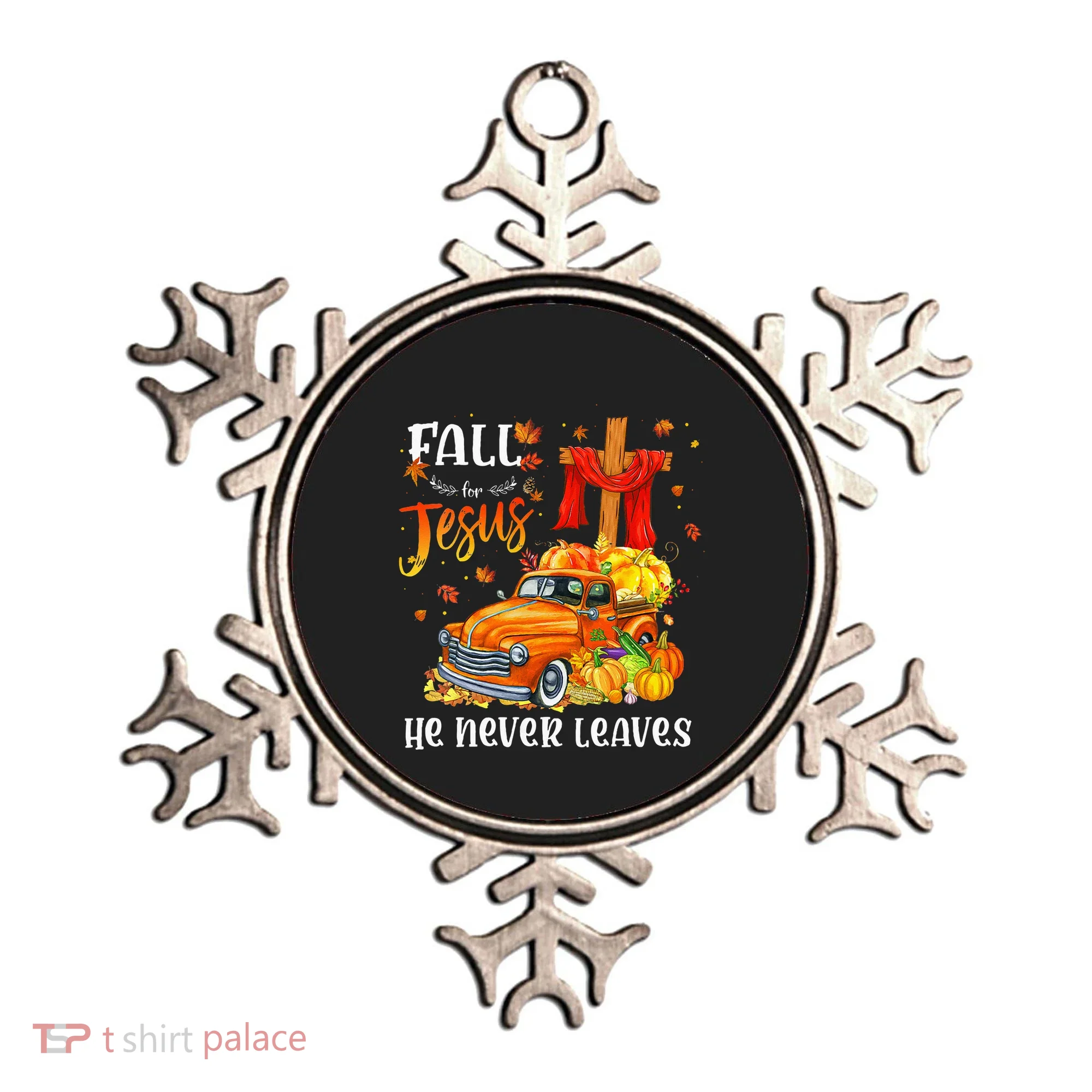 Fall For Jesus He Never Leaves Cross Jesus Christian Lover Ornament