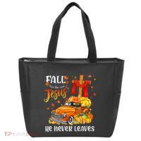 Fall For Jesus He Never Leaves Cross Jesus Christian Lover Tote Bag thumb 0