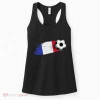 France Flag Jersey French Soccer Team French Women's Tank Top thumb 0