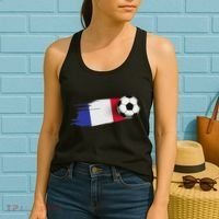 France Flag Jersey French Soccer Team French Women's Tank Top thumb 2