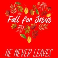 Fall For Jesus He Never Leaves Autumn Religious Christian Santa Hat thumb 1