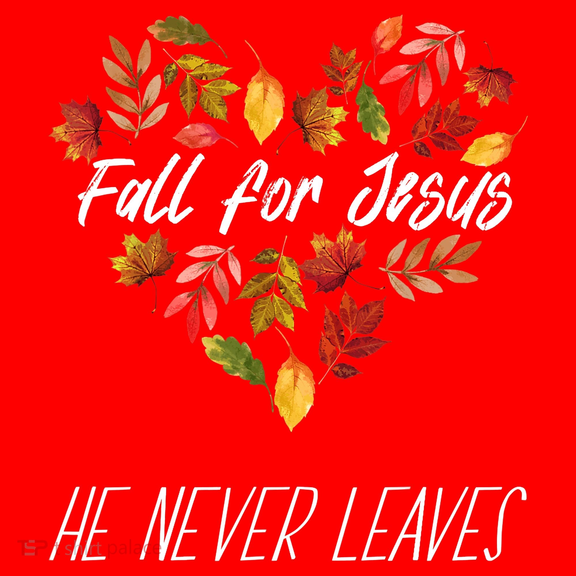 Fall For Jesus He Never Leaves Autumn Religious Christian Santa Hat