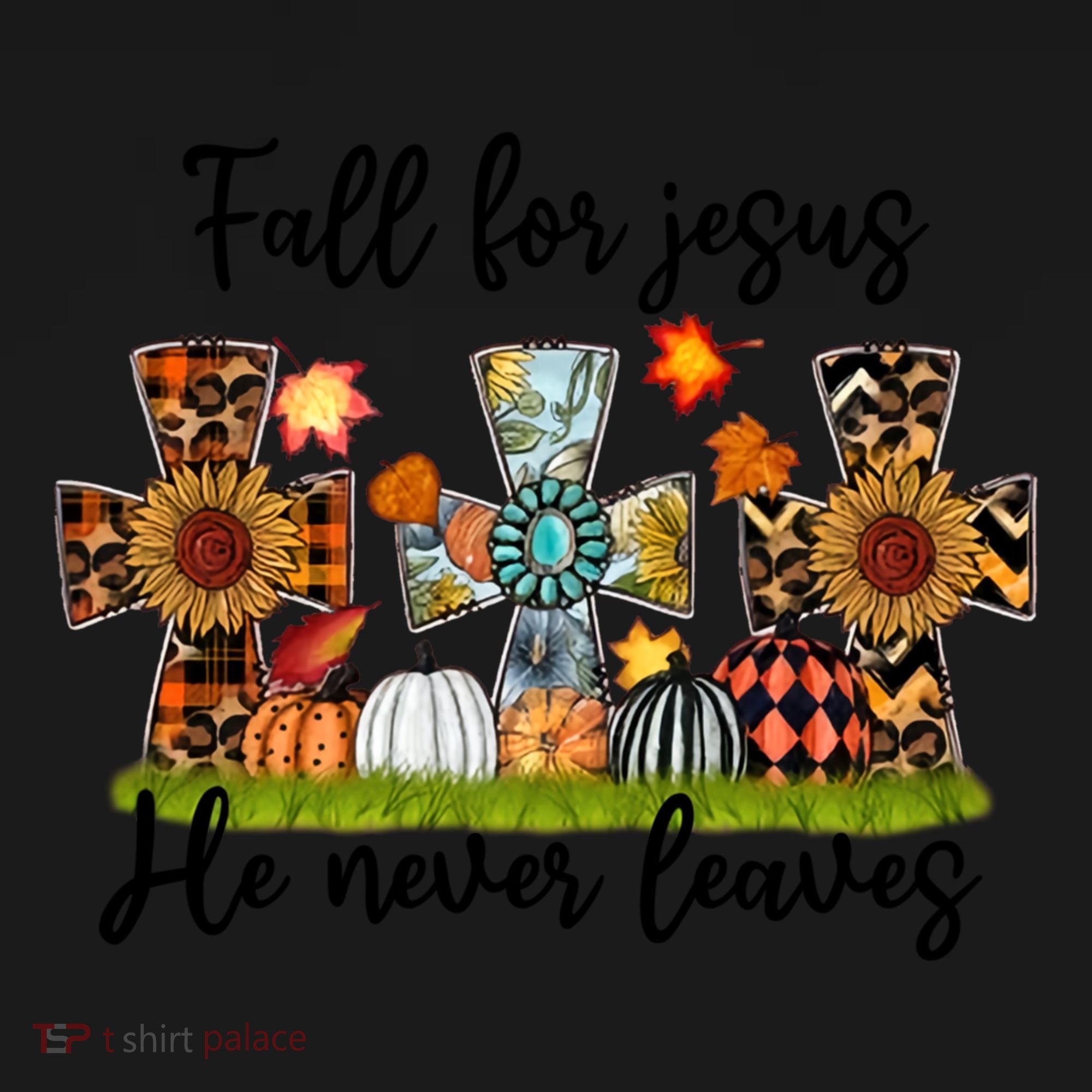 Fall For Jesus He Never Leaves Thanksgiving Family Matching Gift Pajama Set