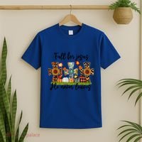 Fall For Jesus He Never Leaves Thanksgiving Family Matching Gift T-Shirt thumb 2