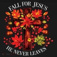 Fall For Jesus He Never Leaves Tank Top thumb 6