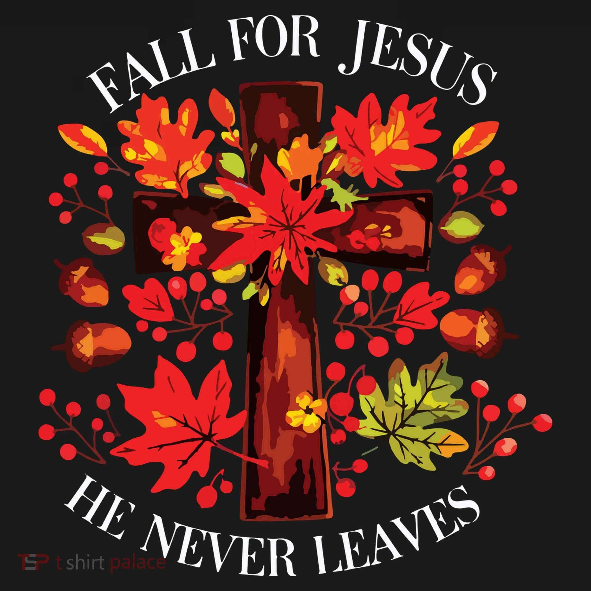 Fall For Jesus He Never Leaves Tank Top