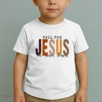 Fall For Jesus He Never Leaves Quote Toddler T-Shirt thumb 2
